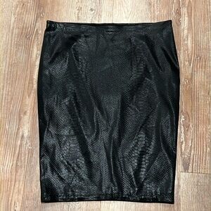 Bailey 44 Vegan Leather Animal Print Skirt In Black Sz Large